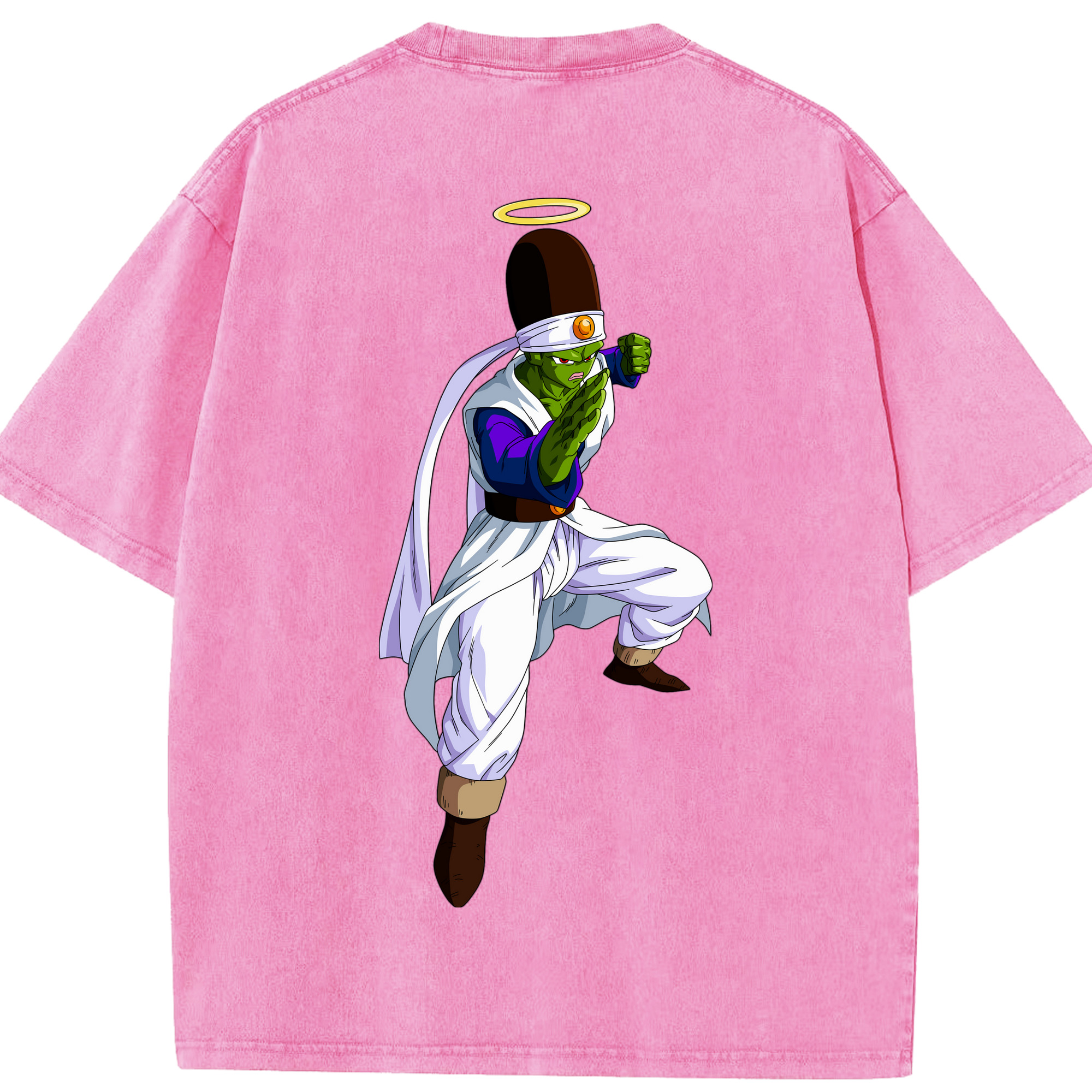 （画像用） ドラゴンボール パイクーハン DRAGON BALL Pikkon 綿100% ヴィンテージ風 半袖Tシャツ（背面プリント）